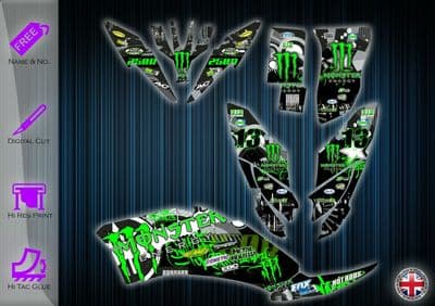 YAMAHA RAPTOR 250 STICKERS - GRAPHICS KIT - DECALS YFM 250 ATV GRAPHICS KIT - 254912251493
