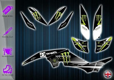 YAMAHA RAPTOR 350 STICKERS - GRAPHICS KIT - DECALS YFM 350 ATV GRAPHICS KIT - 233938965508
