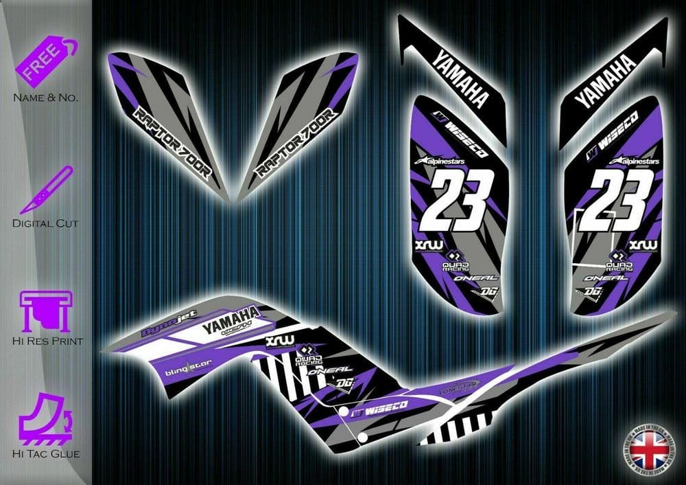 YAMAHA RAPTOR 700 STICKERS - GRAPHICS KIT - DECALS YFM 700 ATV GRAPHICS ...