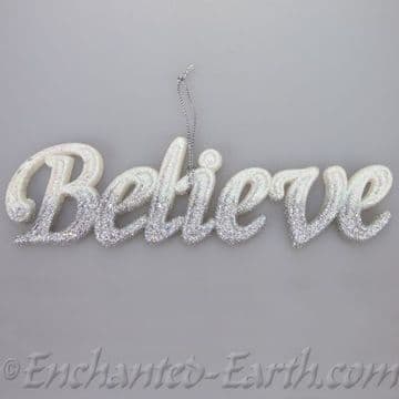 "Believe" Glitter Sign