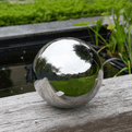 15cm  Floating -  Silver Gazing Balls - Stanless Steel.