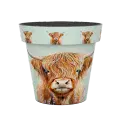 23cm Highland Cow  Eco Planter  - 100%  Recycled Plastic.