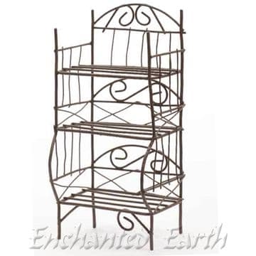 3 Tier Garden Plant Rack /Garden Self Unit - Brown Metal