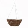 PRE ORDER - 30cm Natural Willow Hanging Basket  - Filled with F1  Mixed Strawberry plants.