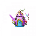 Colourful Metal Fairy House - The Pink Teapot House.