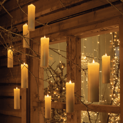 5 Remote Controlled Large Magical Candles - Warm White.