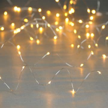 50 Battery Operated - Multi-Funtion  Drewdrop Lights - Warm White