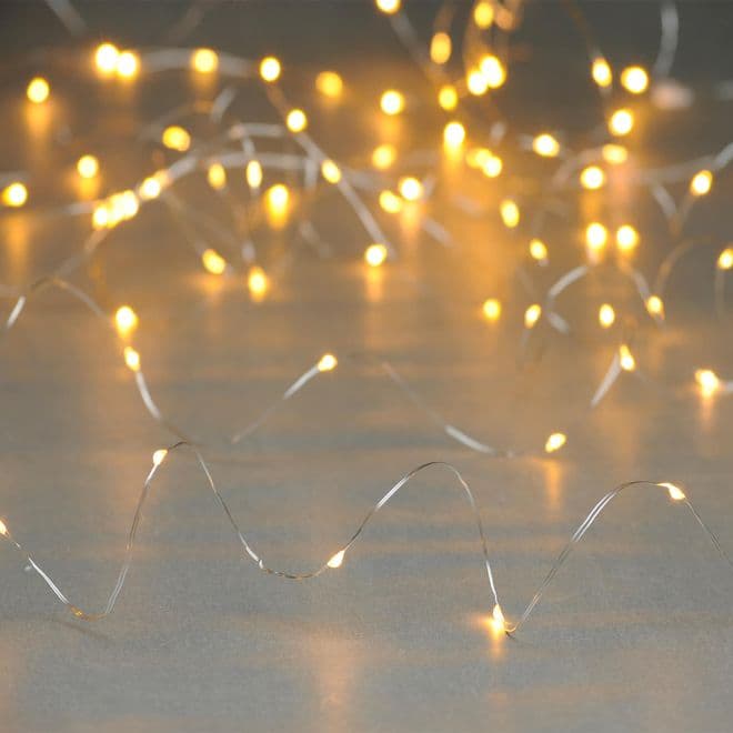 50 Battery Operated - Multi-Funtion  Drewdrop Lights - Warm White'