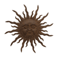 Aged  Wall Art -  Large Sun Wall Plaque - 84cm.