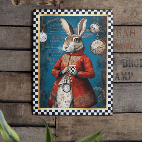 Alice In Wonderland - The White Rabbit Sign - 35cm.