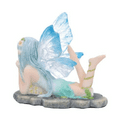 PRE ORDER - Amelia - Nature fairy figurine with clear blue wings.