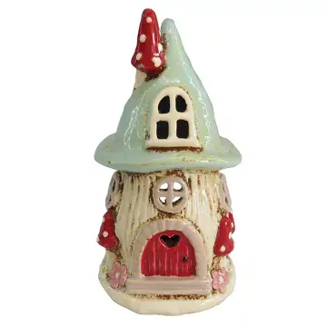 Aqua Ceramic Toadstool Cosy Cottage - 18cm
