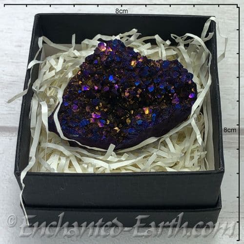 Aura Quartz Clusters - Gift Boxed - Electric Purple.