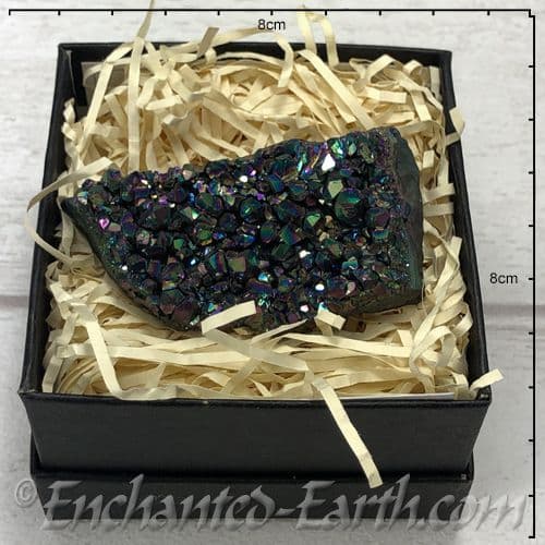 Aura Quartz Clusters - Gift Boxed - Electric Rainbow.