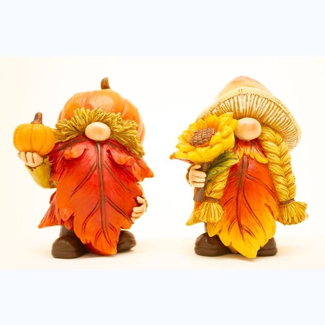 Autumn Leaf Gnomes - Choose from Henry or Hilda - 13cm.