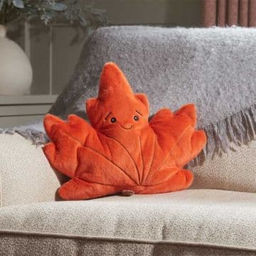 Autumn - The soft Cuddly Maple Leaf Cushsion