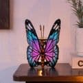 Beautiful Glass Butterfly Tealight Holder/Oil Burner - Teal.
