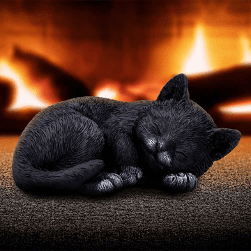 Black Sleeping Cat - Feline Dream - 11.3cm