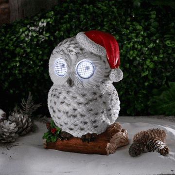 Blinkin Snowy Owl - with LED moving eyes & timer