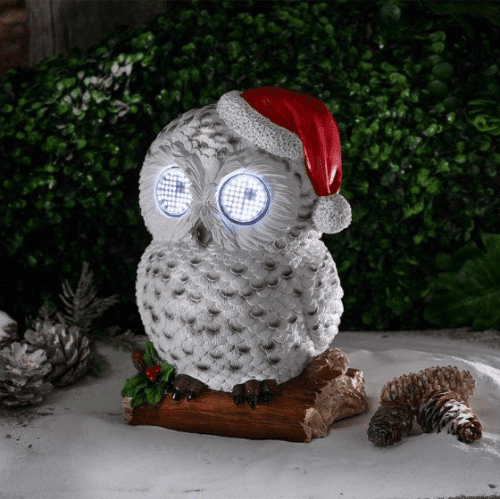 Blinkin Snowy Owl - with LED moving eyes & timer.