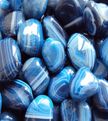 Blue striped hot sale agate