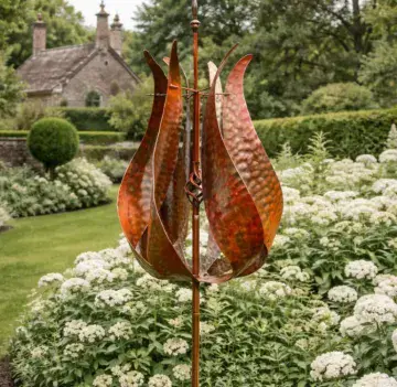 Bronze Blenheim  - Garden Wind Spinner - Sculpture - 190.5cm
