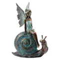 Bronze effect fairy on a Large Snail -.