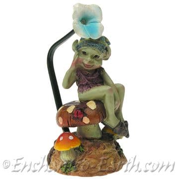 Brown Toadstool Pixie led Reading Lamp