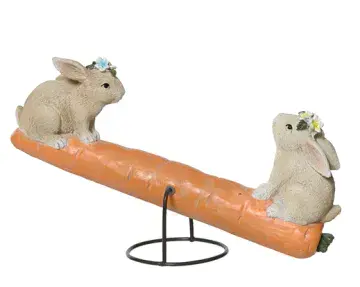 Bunnies on a Carrot See-Saw - 19.5cm
