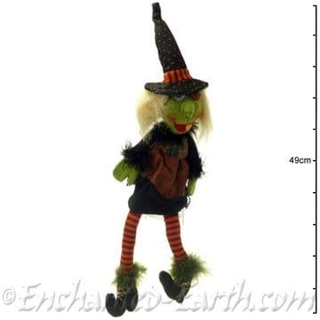Cackling & Moving Sitting Country Witch - Sound Activated.