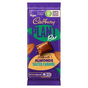 Cadbury Plant Chocolate Bar Almonds Salted Caramel 90g