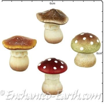 Ceramic Fairy Garden Toadstools - 4 to choose from - 6cm