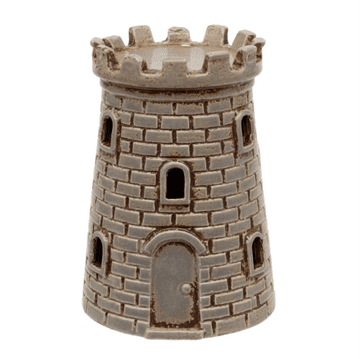 Ceramic  Fairy House - Turret Tea Light Holder - 15cm