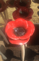 Ceramic Hand Painted Poppies - Two sizes to choose from.
