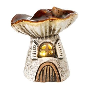 Ceramic LED Light-Up Forest Mushroom Fairy House - 8cm