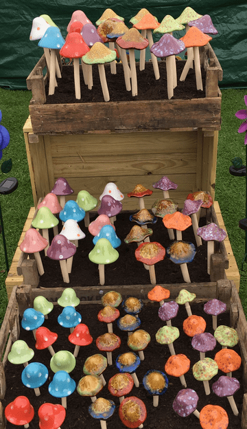Ceramic Magical Mushrooms - (3 sizes to choose from )