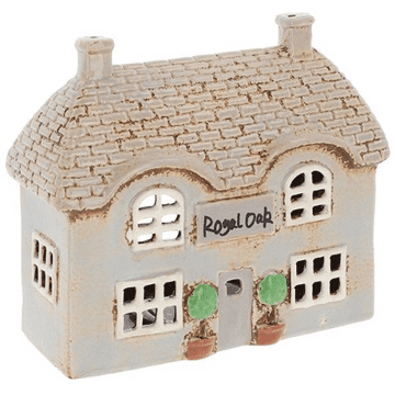 Ceramic Royal Oak Pub -   Tea light House - 17cm