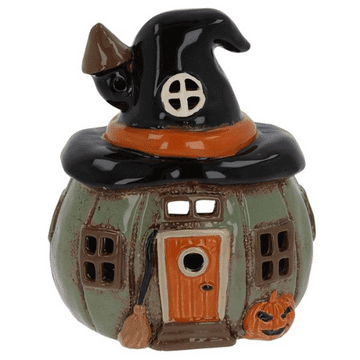 Ceramic Village Pottery - Witches Cauldron House - Tealight House