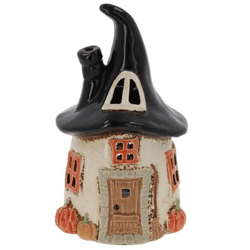 Ceramic Village Pottery Witches Round House - Tealight Holder House