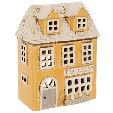 Ceramic Village Tea Room -   Tea light House - 19cm