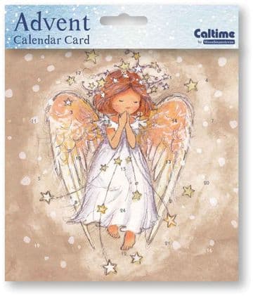 Christmas Advent Calandar Card - Christmas Wishing Angel