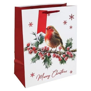 Christmas Gift Bag - The Christmas Robin - Large