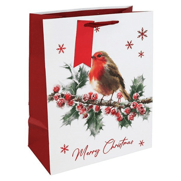 Christmas Gift Bag - The Christmas Robin Medium