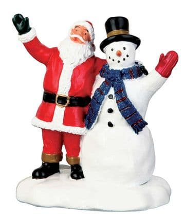 Christmas Greeting - Santa & Snowman