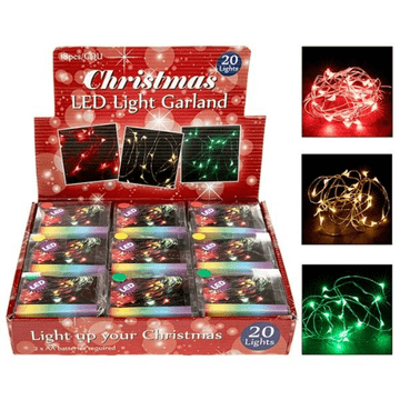Christmas LED waterproof Lights - Choose from 5 colours - Perfect for wreaths or fairy gardens
