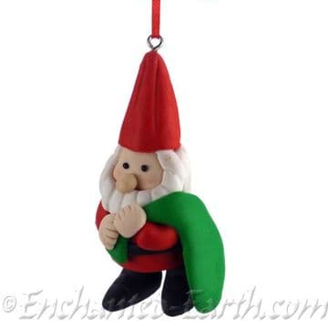 Christmas Santa Gnome (Holding a Sack)