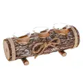 Country Cabin - Wooden Log  Triple Tea light holder.