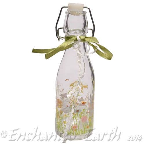 Country Garden Glass Bottle