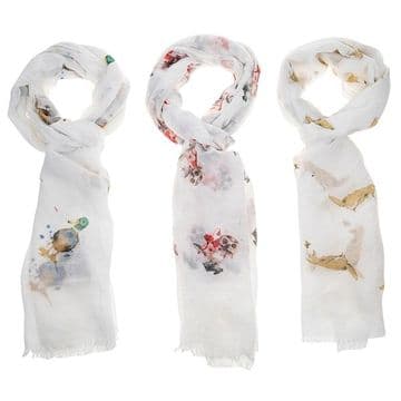Countryside Animal Scarf - 3 to choose from - Owl , Duck & Fox