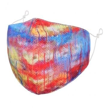 Designer Cotton Face Mask - Adstract Rainbow - Face Covering - Reusable
